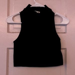 Black Turtle Neck Haulter Top